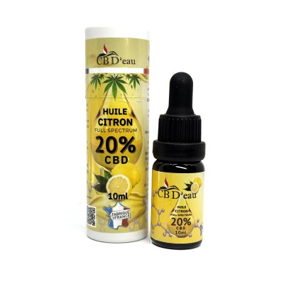 Huile CBD 20% full spectrum Citron | CBD'EAU